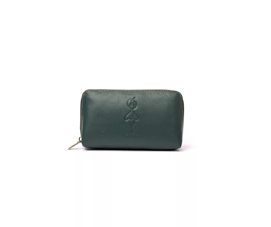 Monedero Billetero Verde Oscuro