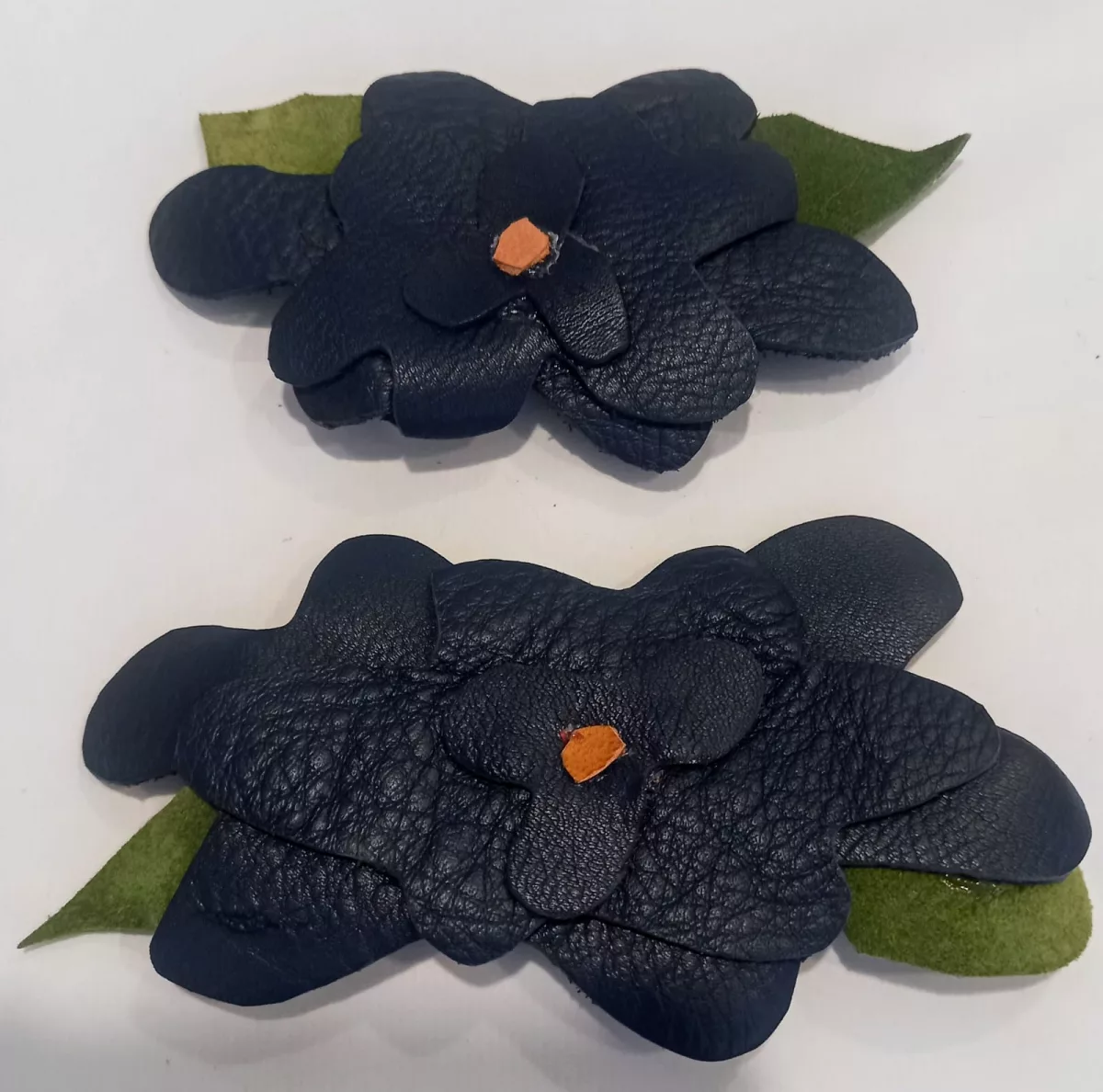 Flor de Cuero Grande Azul
